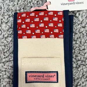 Vineyard vines flag and stars wine tote